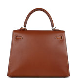 Hermes Kelly Sellier 25 Fauve Barenia Palladium Hardware