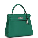 Hermes Kelly Retourne 25 Vert Vertigo Togo Palladium Hardware