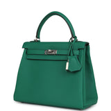 Hermes Kelly Retourne 25 Vert Vertigo Togo Palladium Hardware