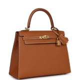 Hermes Kelly Sellier 25 Gold Epsom Gold Hardware