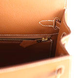 Hermes Kelly Sellier 25 Gold Epsom Gold Hardware