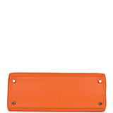 Pre-owned Hermes Kelly Retourne 32 Orange Togo Palladium Hardware