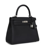 Hermes Kelly Retourne 25 Black Togo Palladium Hardware