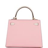 Hermes Special Order (HSS) Kelly Sellier 25 Rose Sakura and Nata Chevre Gold Hardware