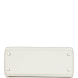 Hermes Kelly Retourne 28 White Clemence Palladium Hardware