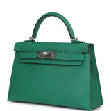 Hermes Kelly Sellier 20 Vert Vertigo Epsom Palladium Hardware