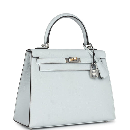 Hermes Kelly Sellier 25 Gris Platine Epsom Electrum Hardware
