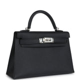 Hermes Kelly Sellier 20 Black Epsom Palladium Hardware