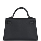 Hermes Kelly Sellier 20 Black Epsom Palladium Hardware