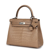 Hermes Kelly Retourne 25 Chai Matte Alligator Palladium Hardware