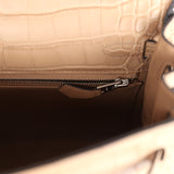 Hermes Kelly Retourne 25 Chai Matte Alligator Palladium Hardware