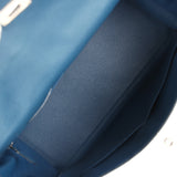 Pre-owned Hermes Kelly Retourne 35 Bleu De Prusse Togo Palladium Hardware