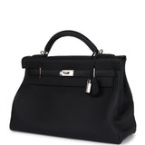 Hermes Kelly 42 Maxi Black Togo Palladium Hardware