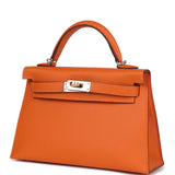 Hermes Kelly Sellier 20 Orange Epsom Electrum Hardware