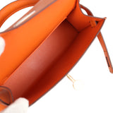 Hermes Kelly Sellier 20 Orange Epsom Electrum Hardware