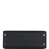 Hermes Kelly Sellier 25 Black Epsom Gold Hardware