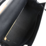 Hermes Kelly Sellier 25 Black Epsom Gold Hardware