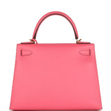 Hermes Kelly Sellier 28 Rose Azalee Epsom Gold Hardware