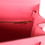 Hermes Kelly Sellier 28 Rose Azalee Epsom Gold Hardware