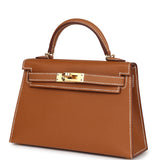 Hermes Kelly Sellier 20 Gold Epsom Gold Hardware