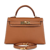 Hermes Kelly Sellier 20 Gold Epsom Gold Hardware