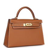 Hermes Kelly Sellier 20 Gold Epsom Gold Hardware