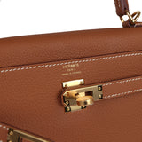 Hermes Kelly Retourne 25 Gold Togo Gold Hardware