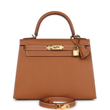 Hermes Kelly Sellier 28 Gold Epsom Gold Hardware