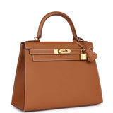 Hermes Kelly Sellier 28 Gold Epsom Gold Hardware