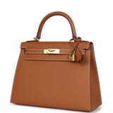 Hermes Kelly Sellier 28 Gold Epsom Gold Hardware