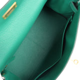 Hermes Kelly Retourne 28 Vert Vertigo Clemence Gold Hardware