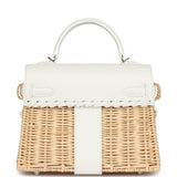 Hermes Mini Picnic Kelly 20 White Swift Palladium Hardware