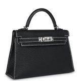 Hermes Special Order (HSS) Kelly Sellier 20 Black Chevre Mysore Palladium Hardware