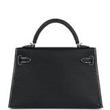 Hermes Special Order (HSS) Kelly Sellier 20 Black Chevre Mysore Palladium Hardware