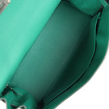 Hermes Kelly Retourne 32 Vert Vertigo Clemence Palladium Hardware