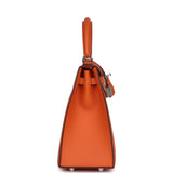 Hermes Kelly Sellier 25 Orange Epsom Palladium Hardware