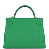 Pre-owned Hermes Kelly Retourne 32 Bambou Togo Palladium Hardware