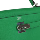 Pre-owned Hermes Kelly Retourne 32 Bambou Togo Palladium Hardware