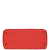 Pre-owned Hermes Kelly Retourne 28 Rouge Pivoine Togo Gold Hardware - Thumbnail View 6