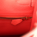 Pre-owned Hermes Kelly Retourne 28 Rouge Pivoine Togo Gold Hardware - Thumbnail View 9