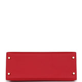 Hermes Kelly Sellier 28 Rouge Casaque Epsom Gold Hardware