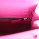 Hermes Kelly Sellier 25 Rose Pourpre Epsom Palladium Hardware