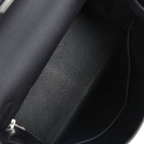 Hermes Kelly Retourne 28 Black Togo Palladium Hardware