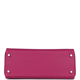 Hermes Kelly Retourne 28 Rose Poupre Evercolor Palladium Hardware