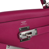 Hermes Kelly Retourne 28 Rose Poupre Evercolor Palladium Hardware