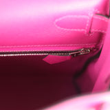 Hermes Kelly Retourne 28 Rose Poupre Evercolor Palladium Hardware