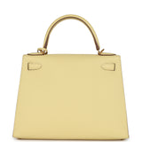 Hermes Kelly Sellier 28 Jaune Poussin Epsom Gold Hardware