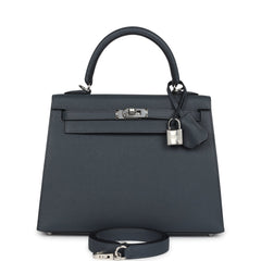 Hermes Kelly Sellier 25 Gris Misty Epsom Palladium Hardware