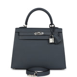 Hermes Kelly Sellier 25 Gris Misty Epsom Palladium Hardware