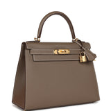 Hermes Kelly Sellier 28 Etoupe Epsom Gold Hardware